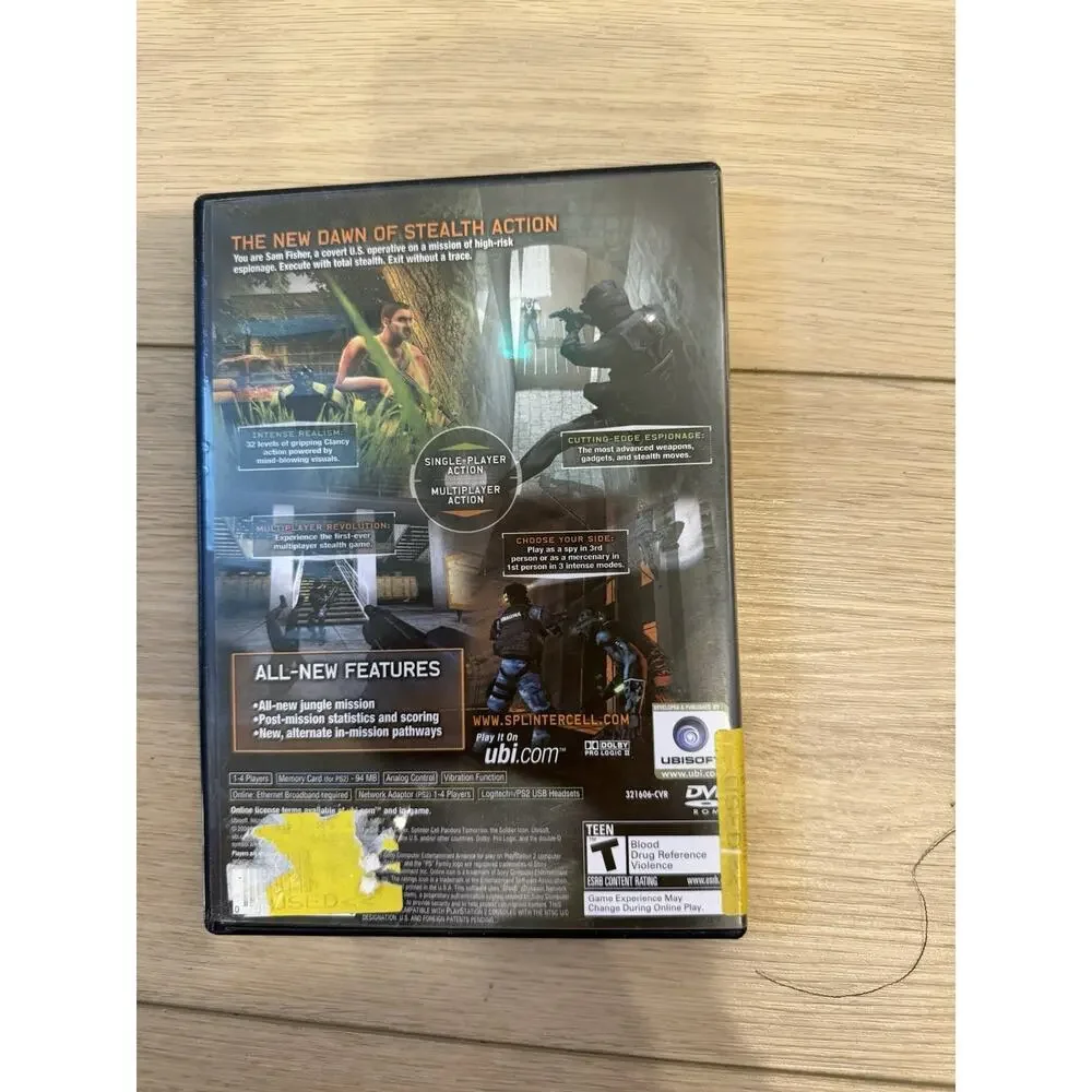 Tom Clancy's Splinter Cell Pandora Tomorrow PlayStation 2 PS2 CIB Complete